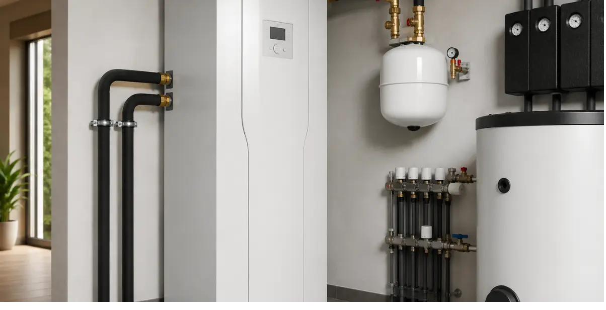 Unidad interior de aerotermia bibloc con módulo refrigerante integrado