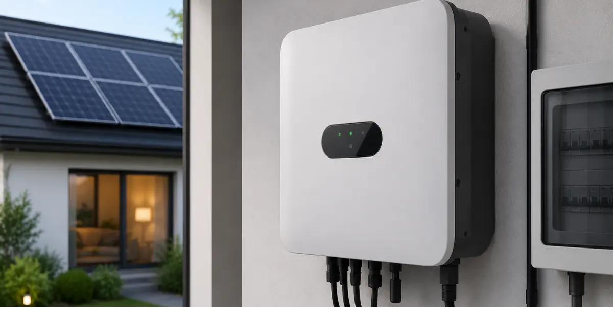 Inversor fotovoltaico instalado en vivienda residencial