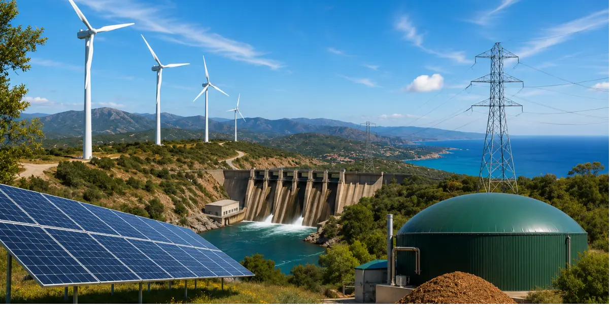 Mix energético renovable de España con solar y eólica